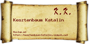 Kesztenbaum Katalin névjegykártya